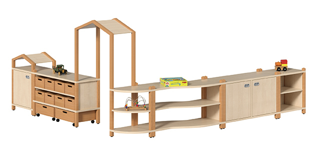 ST Regalsystem Jannis, Höhe 60/170, 3 Dekore/9 Farben