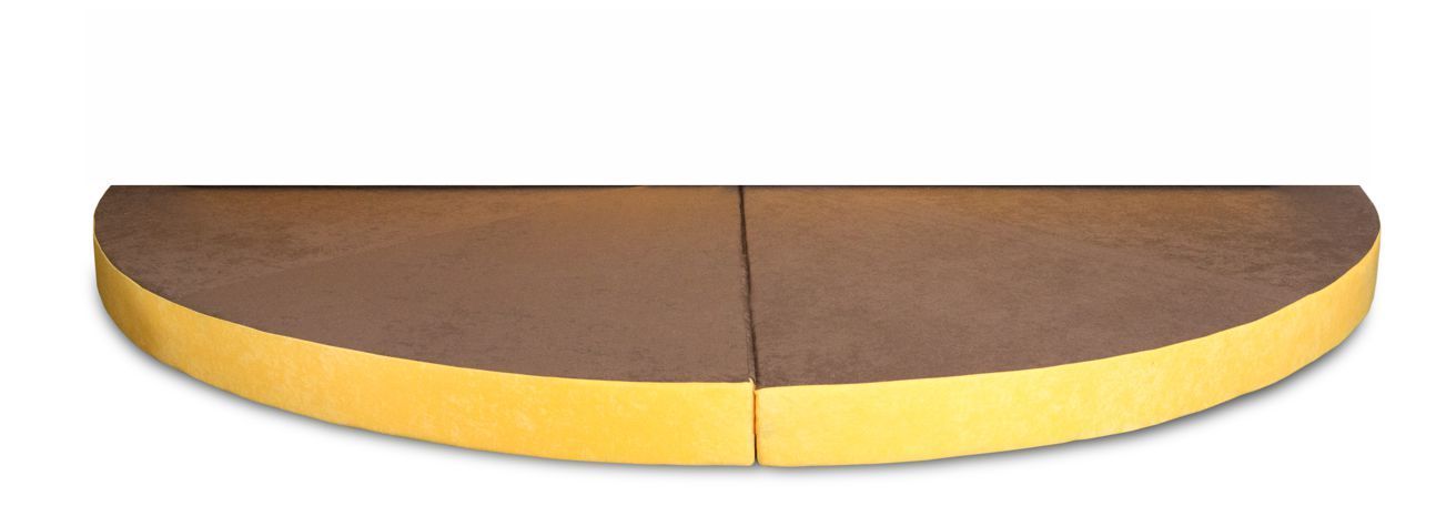 Polsterecke Klapp-Halbkreis, Mikrofaser oder Kunstleder, viele Farben