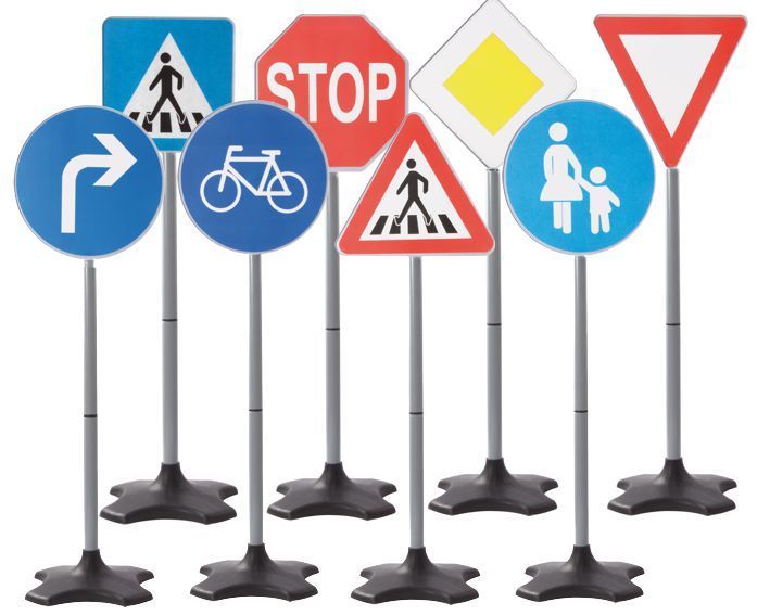 Verkehrsschilder-Set 8-tlg.