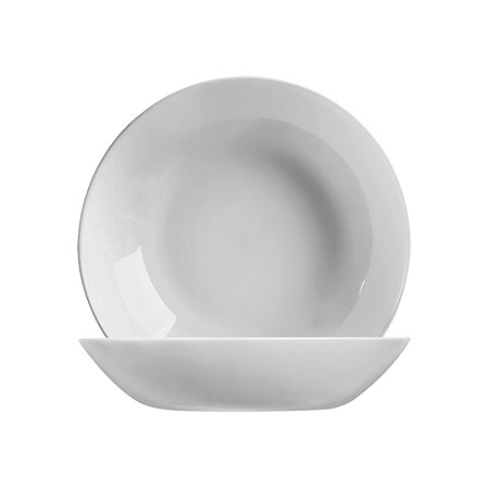 Teller tief 20 cm Hartglas Diwali granit-grau