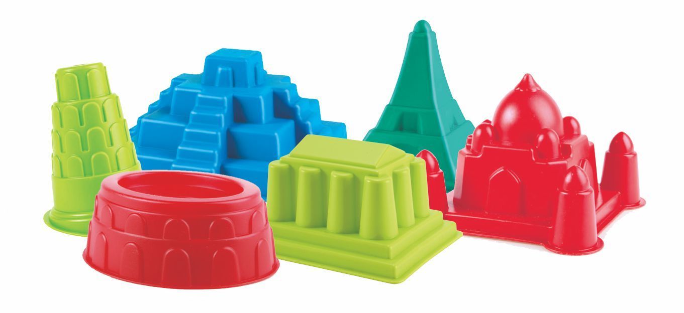 Sandformen-Set Bauwerke 6 Teile