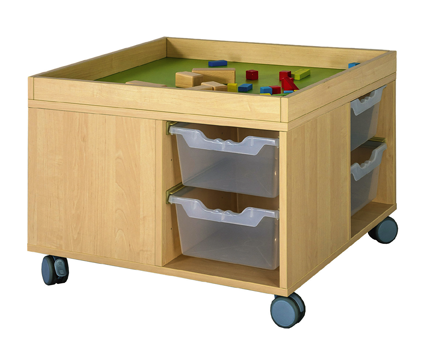 Bau- und Spielinsel A-TOLL mit 8 Boxen L und Aufkantung