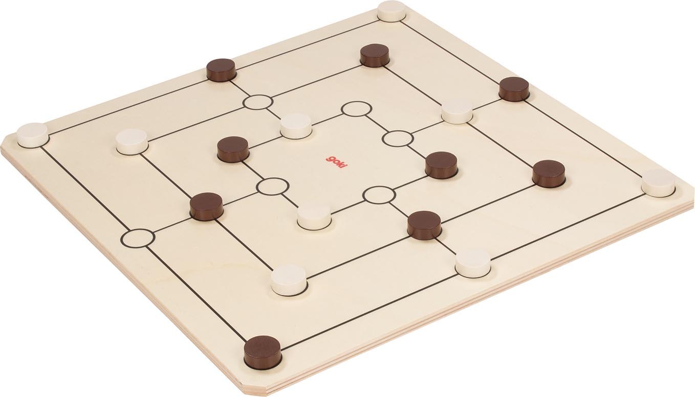 Brettspiel Dame und Mühle XXL