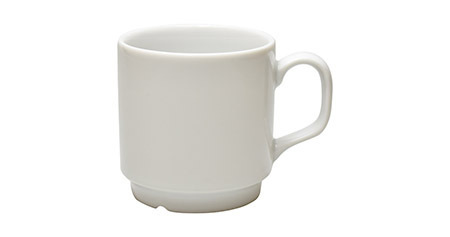 Henkelbecher 20 cl Porzellan, weiß