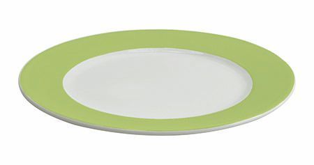 Teller Vision flach 21 cm Porzellan, hellgrün