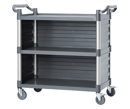 Servier-/Transportwagen Kunststoff, 3 Borde 84,2 x 48,6 cm, verkleidet