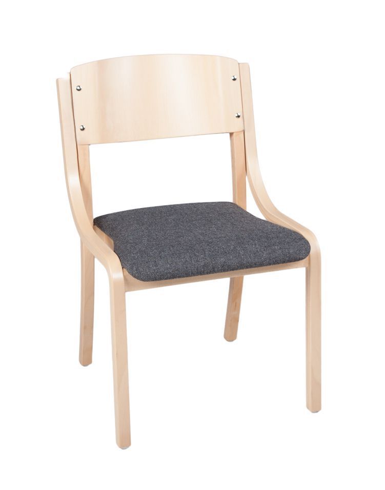 Stuhl Modell Jan ohne Armlehne, mit Sitzpolster