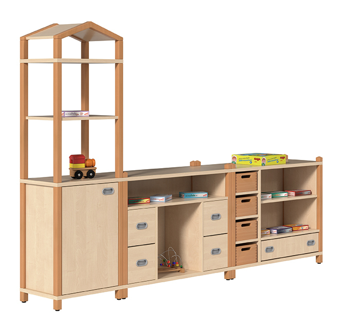 ST Regalsystem Lucy, Höhe 80/186, 3 Dekore/9 Farben