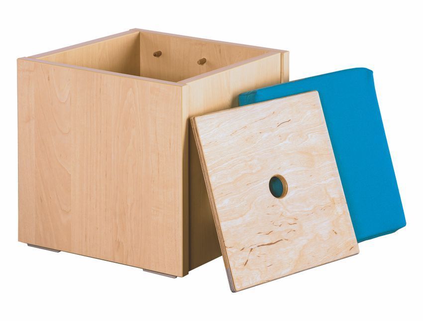 Sitzhocker mit abnehmbarem Polster in vielen Farben