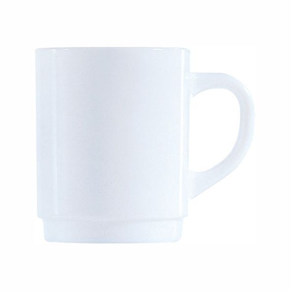 Bockbecher 25 cl Hartglas Uni weiß