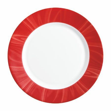Teller flach 23,5 cm Hartglas Natura Red