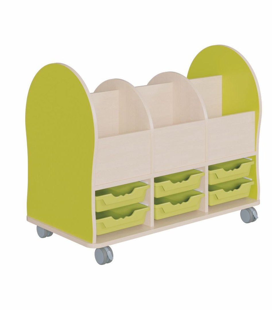 Leseratte Midi, 6 ErgoTray Boxen M