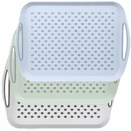 Tablett 41,5 x 29 cm mit Anti-Rutsch-Noppen, 3 Farben