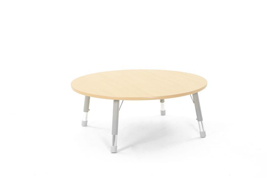 Tisch OWLAF rund Durchmesser 120 cm, höhenverstellbar, grau