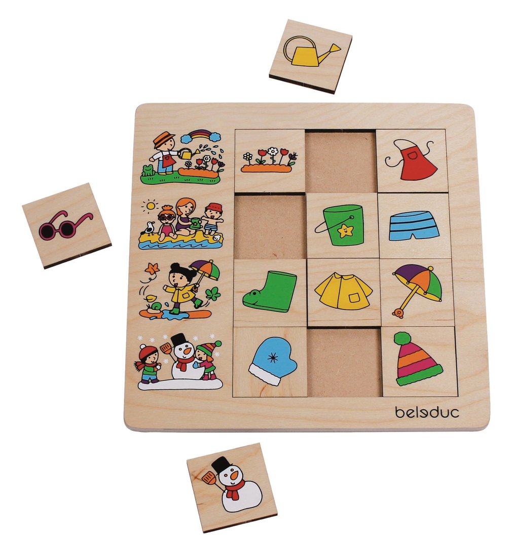 Sortierpuzzle Jahreszeiten 12 Teile