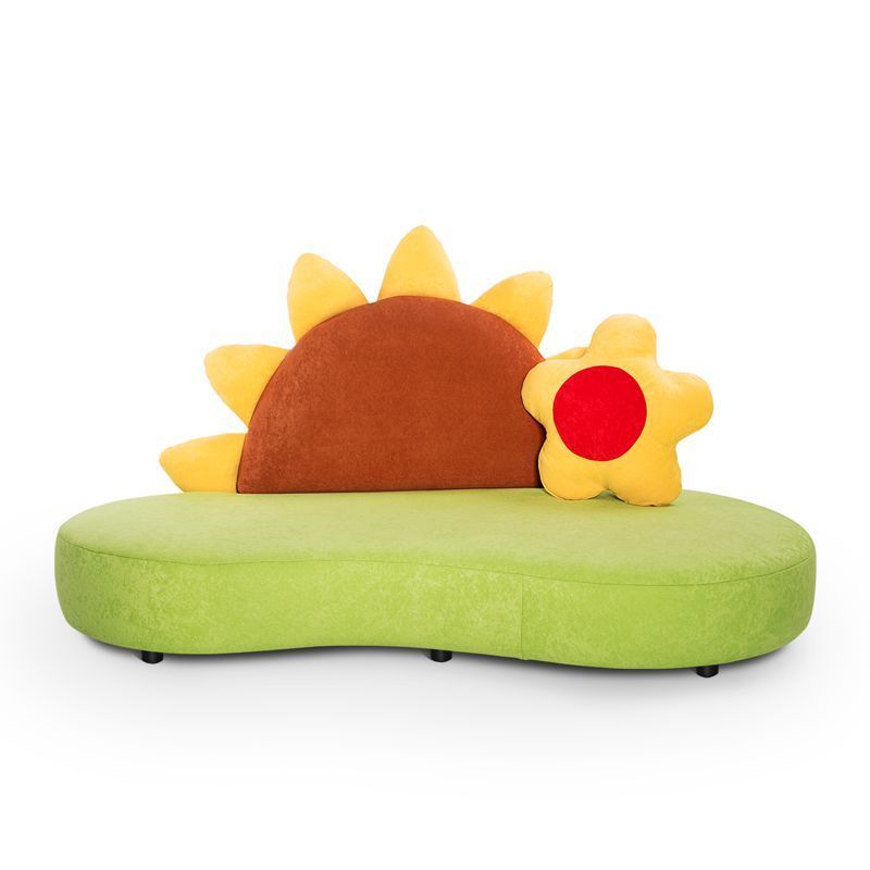 Motivsofa Blume, Mikrofaser oder Kunstleder