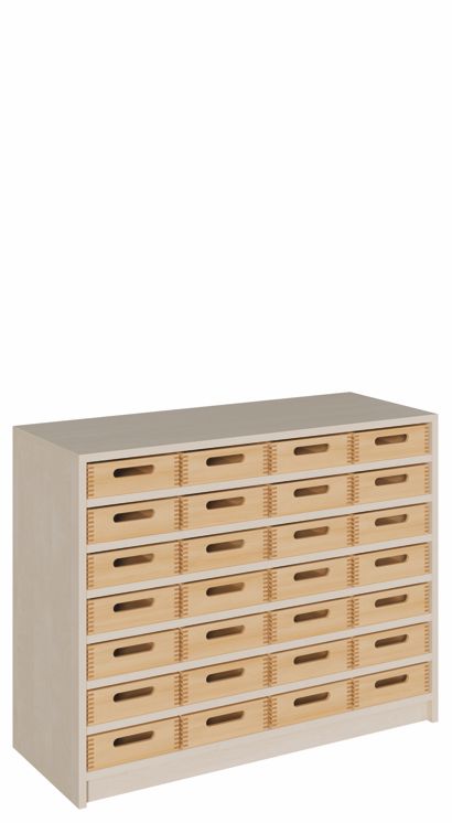K Schrank 80 x 102 cm, 28 flache Kästen