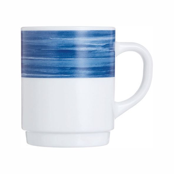 Bockbecher 25 cl Hartglas Brush Blue Jean