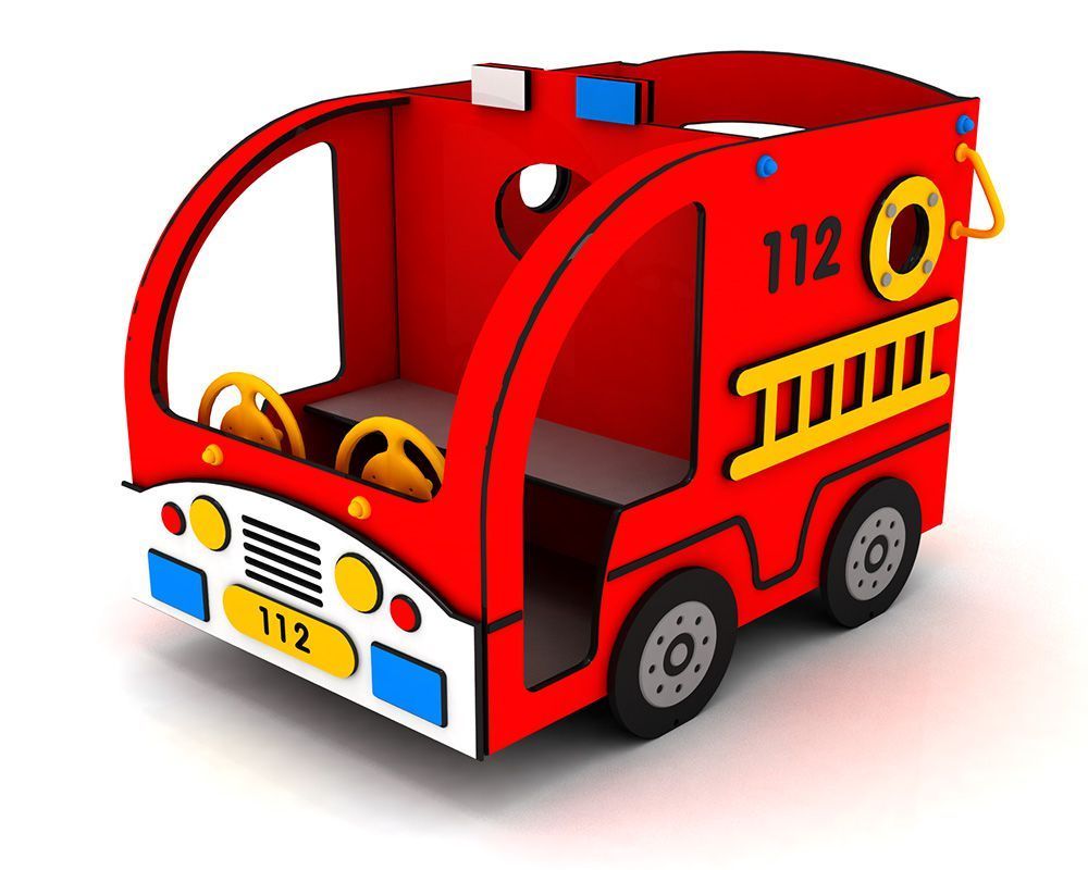 Ledon City Spielhaus Feuerwehrauto mini