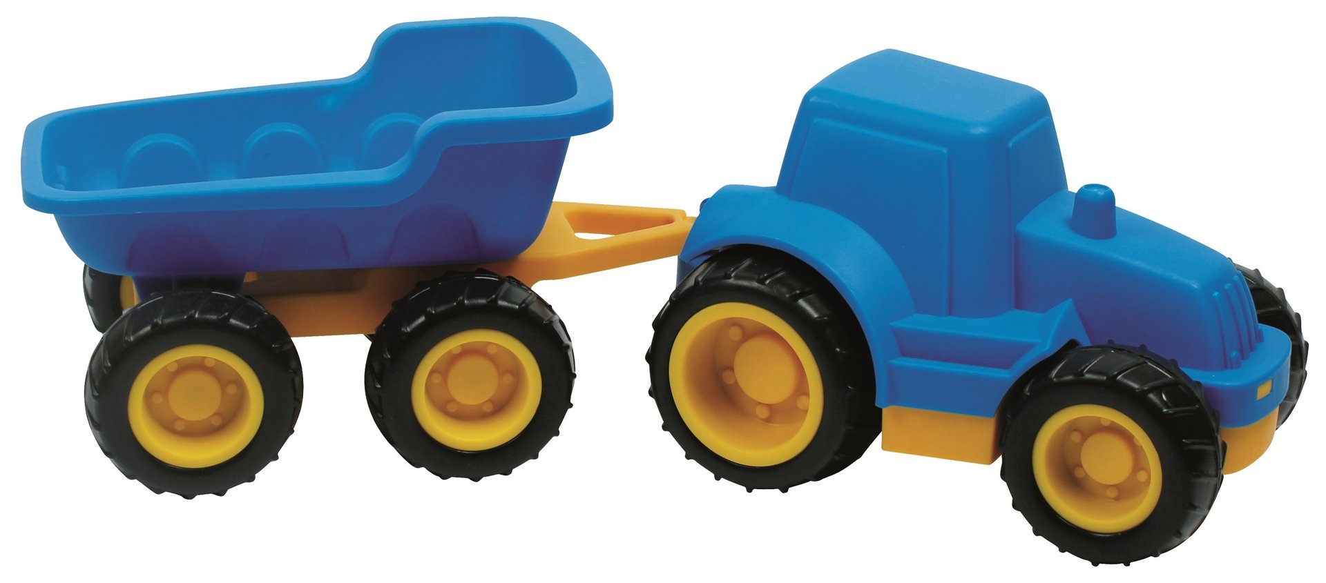 Traktor mit Anhänger, blau