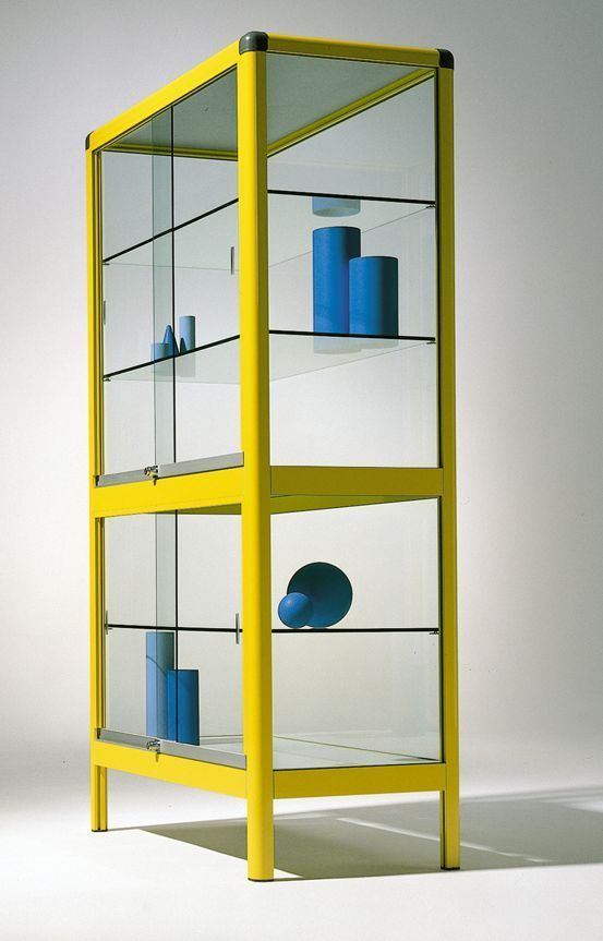 Alu Vitrine V17, 100/120/150 x 180 x 50 cm, 7 Farben