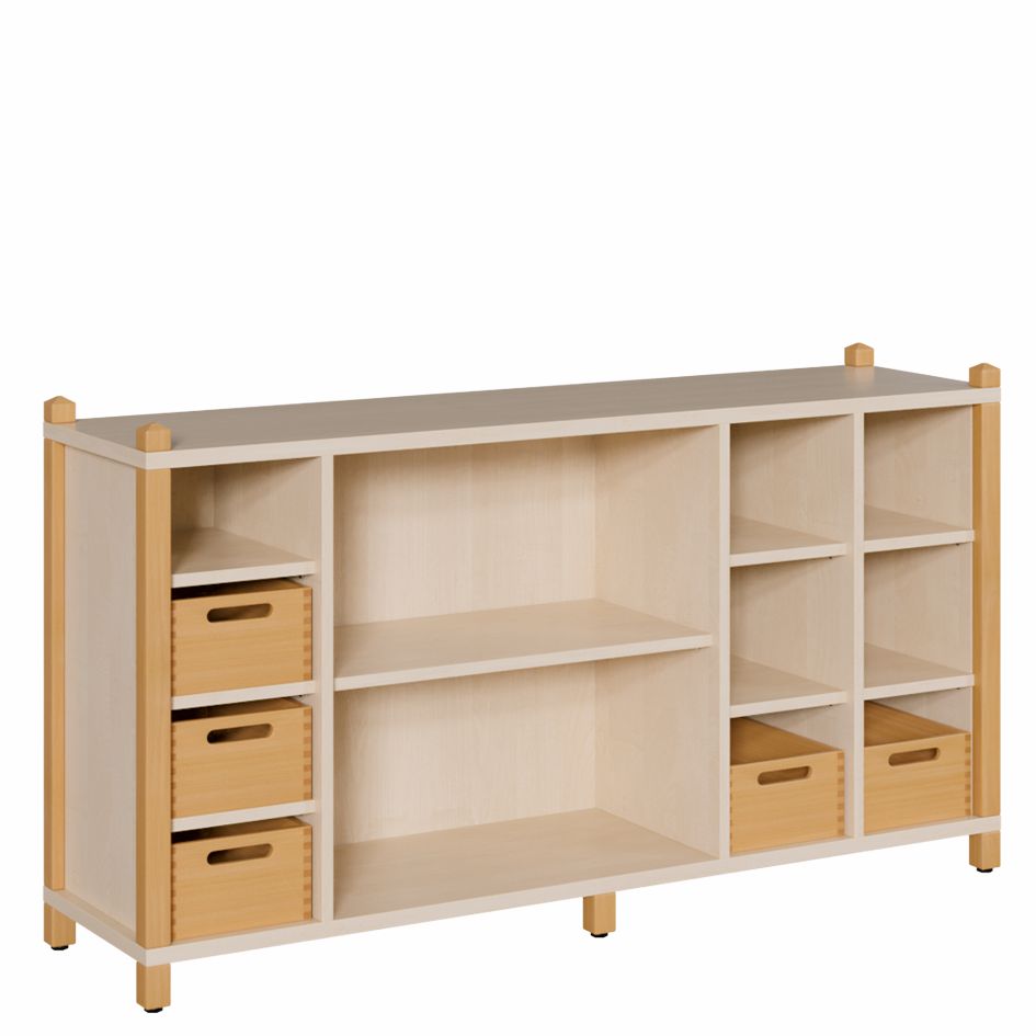 ST Raumteilerschrank 80 cm, 12 Fächer/5 Kästen