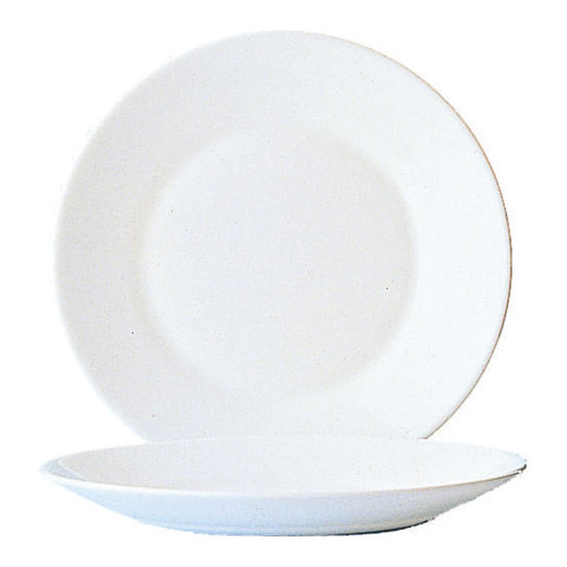 Teller flach 19,5 cm Hartglas Uni weiß
