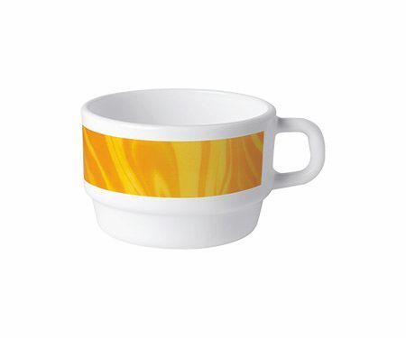Obertasse 22 cl Hartglas Natura Yellow