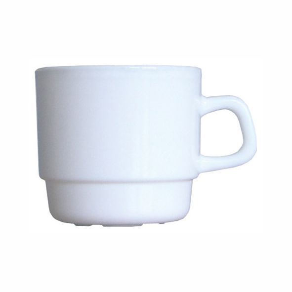 Obertasse 22 cl Hartglas Uni weiß