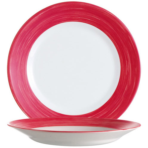 Teller tief 22,5 cm Hartglas Brush Cherry