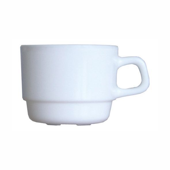 Obertasse 19 cl Hartglas Uni weiß