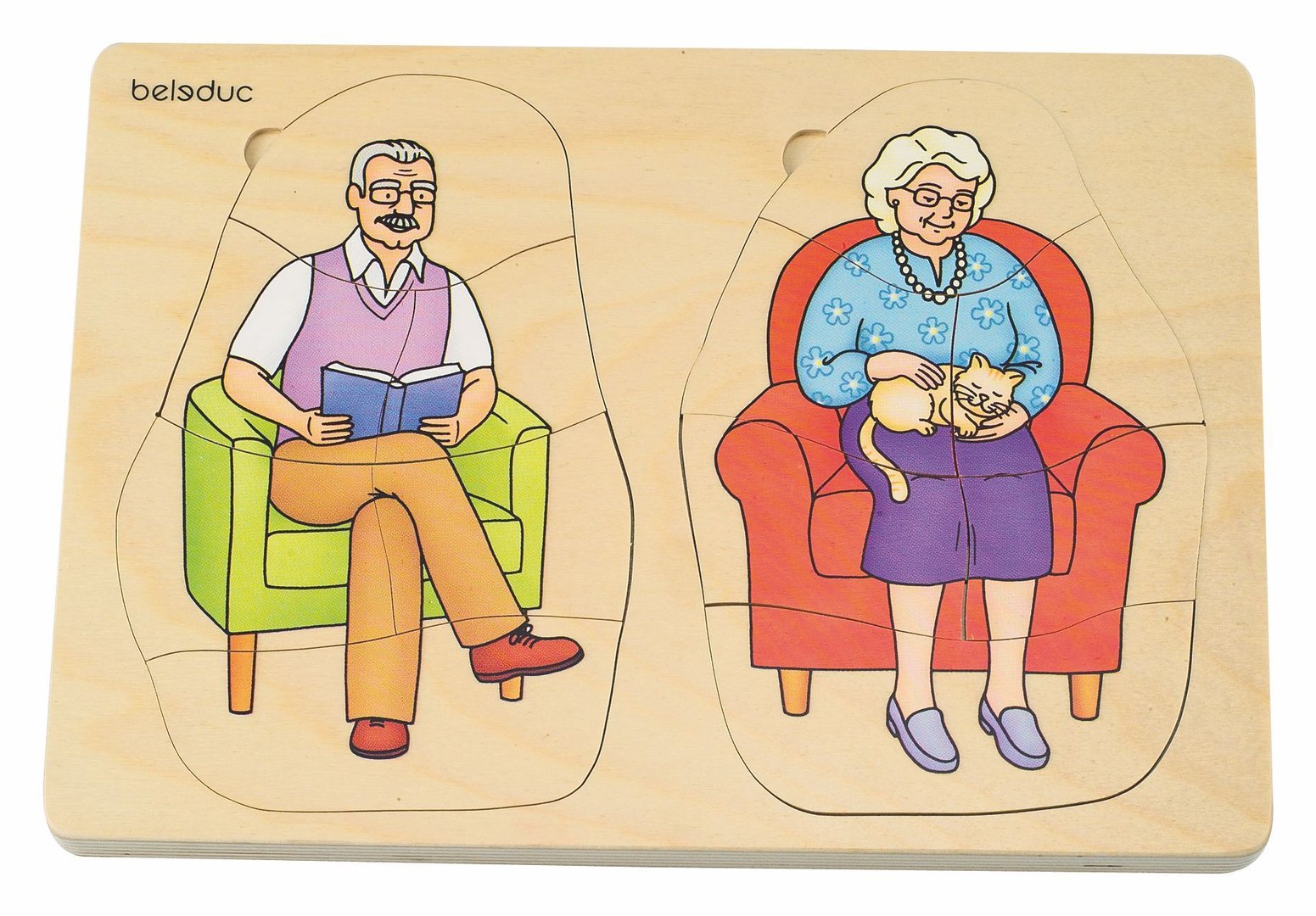 Lagen-Puzzle Oma & Opa 5 Lagen/40 Teile