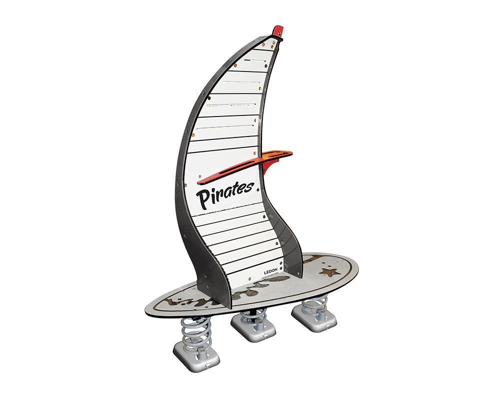 Ledon Pirates Federwippe Windsurfer schwarz