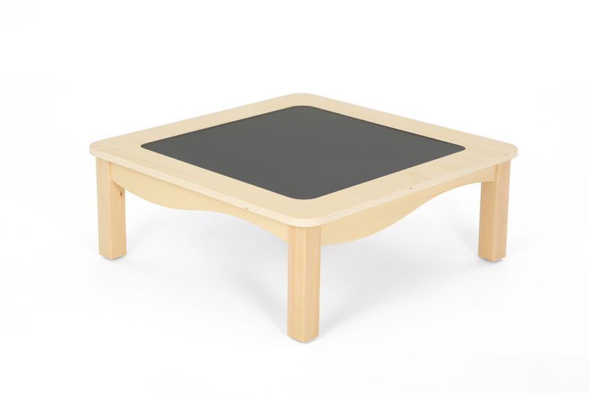 Bodentisch mit Kreidetafel 75 x 75 cm
