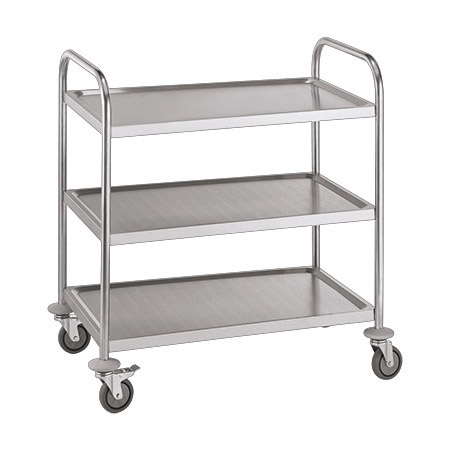 Servierwagen Edelstahl, 3 Borde 83 x 51 cm