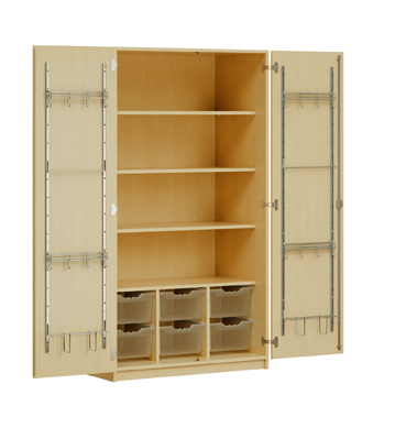 Musikschrank MU3, Buche hell/Transparent