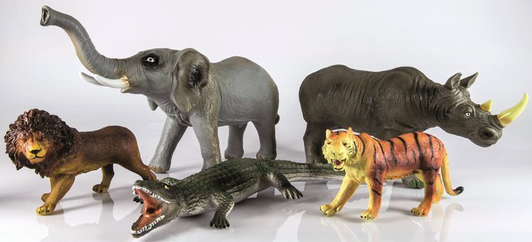 Wildtiere groß und weich 5er Set