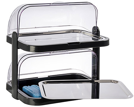 Thermo-Buffet-Vitrine doppelt, 2 Farben