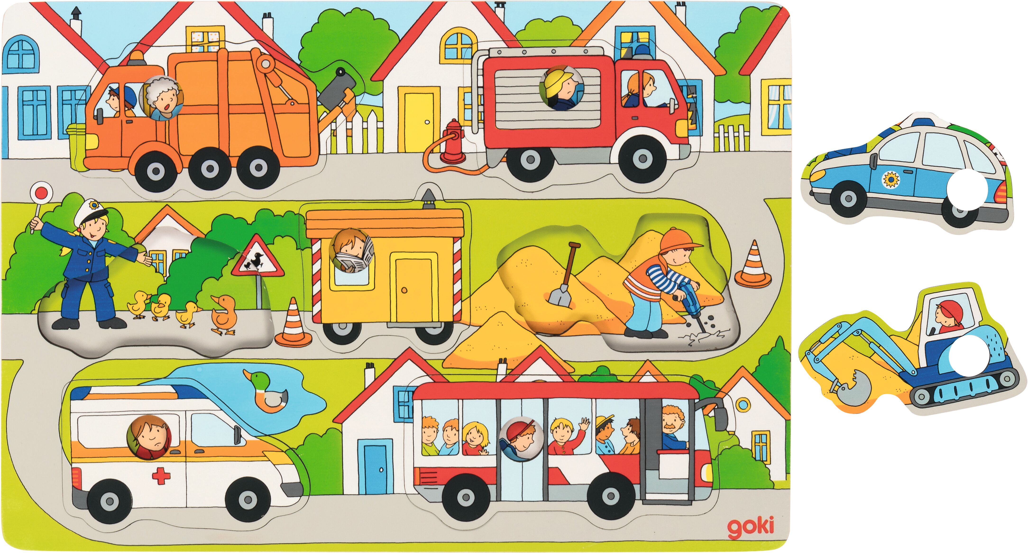 Hintergrundpuzzle Auf der Straße 7 Teile