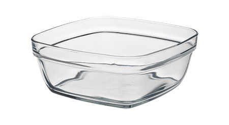 Stapelschale Hartglas quadratisch, 3 Größen
