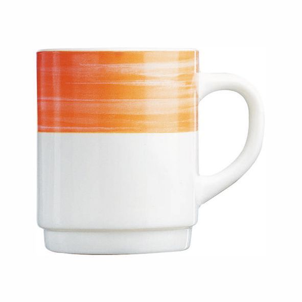 Bockbecher 25 cl Hartglas Brush Orange