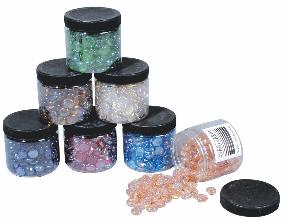 Glasnuggets transparent in 7 Farben