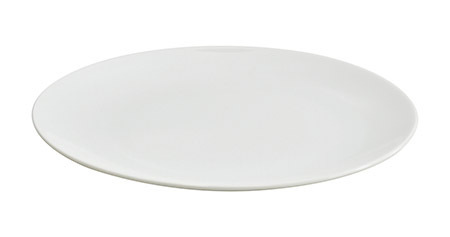 Teller flach 21 cm Porzellan, weiß