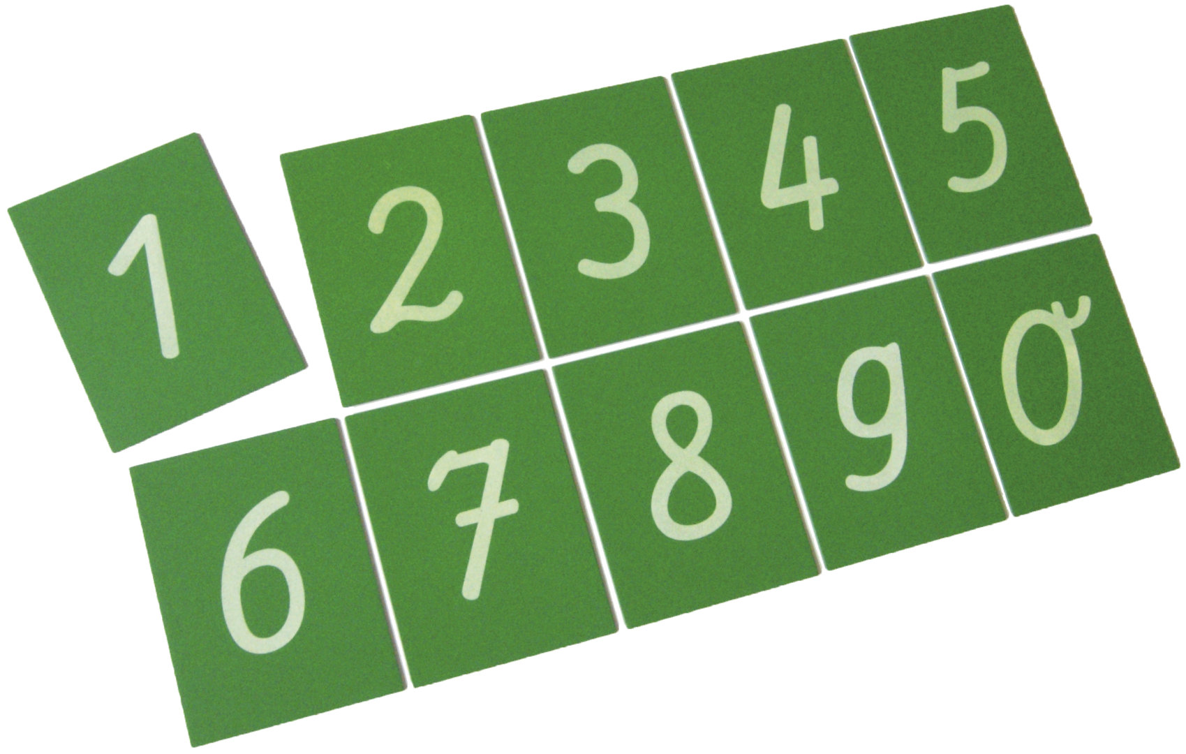 Sandpapierziffern 0 - 9