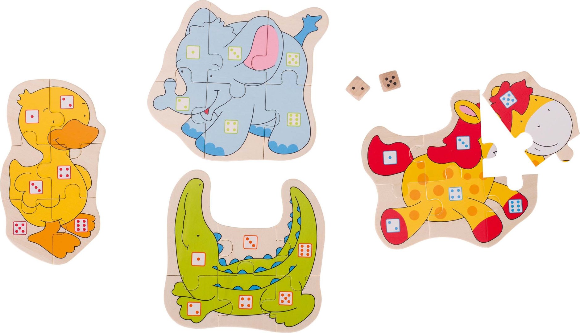 Zahlenwürfelspiel Tiere