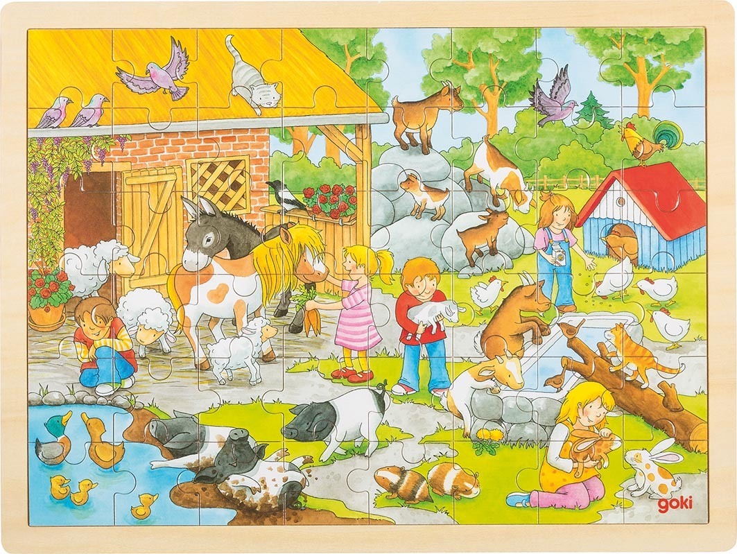Einlegepuzzle Streichelzoo 48 Teile