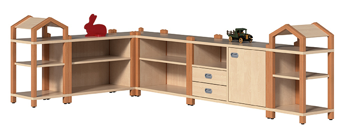 ST Regalsystem Marissa, Höhe 60/82, 3 Dekore/9 Farben