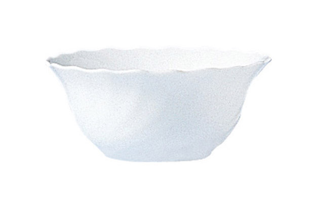 Schälchen 12,0 cm Hartglas Trianon Uni weiß