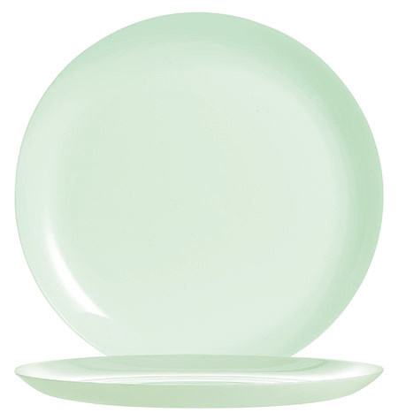 Teller flach 25 cm Hartglas Diwali paradise green