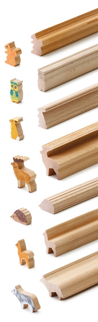 Erzi Bastelleisten Waldtiere, 7 Stück